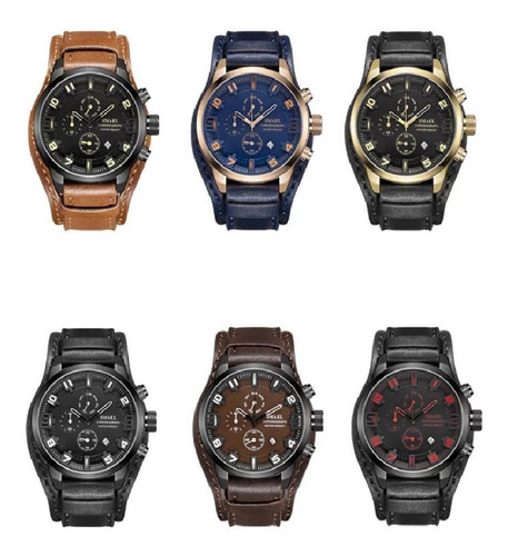 Relojes Hombre  Militar Sport Analogo Brazalete Pulsera Piel