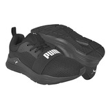 Tenis Correr Joven Puma Wired Run 37421401 Textil Negro