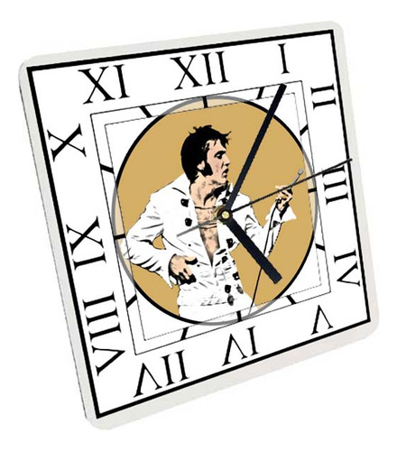 Reloj Madera Brillante Pared Y Mesa Diseño Elvis A5