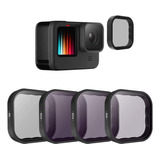 4 Filtros De Lente Para Gopro Hero 11 -10 - 9 Black