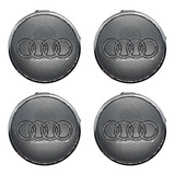 4 Centros Tapa Rin Para Audi A1 3 4 5 6 7 Q2 Q3 Q5 61mm Gris