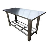 Mesa Bancada 120x70x85 P/ Cozinha Industrial Inox Reforçada