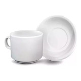 Set 12 Taza Desayuno Cafe Con Leche + Plato Porcelana Germer