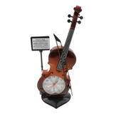 Reloj De Mesa Forma De Violín Con Base De Soporte Mano De