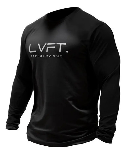 Playera Manga Larga, Gym, Muscle Fit, Entrenamiento, Lv2