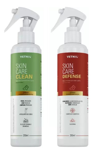 Skin Care Clean + Defense Spray 250ml - Vetnil