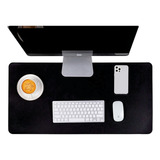 Mouse Pad Desk Pad Couro Preto  Profissional 90x40