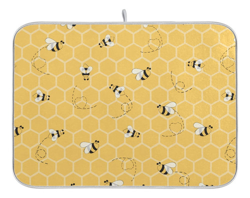 Funny Bees - Tapete De Secado De Platos De Miel De 18 X 24 P