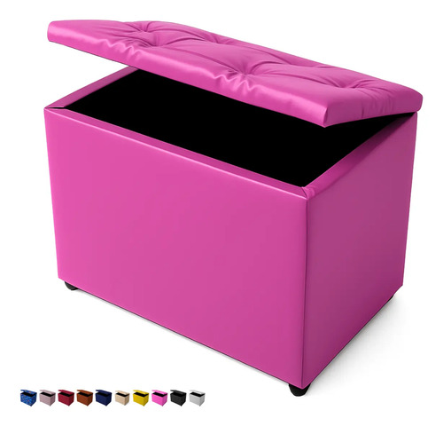 Baú Retangular Corino E Suede Decoração Almofadão Escritorio