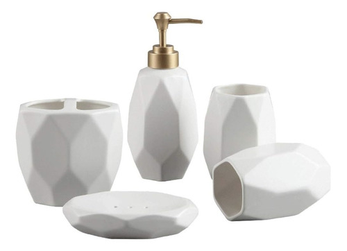 Set Para Baño De 5 Piezas Ceramica