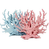 Kathson - Decoración De Acuario De Coral Rosa Y Azul Para Ar
