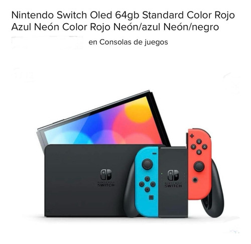 Nintendo Switch 32gb New Color  Rojo Neón, Azul Neón Y Negro