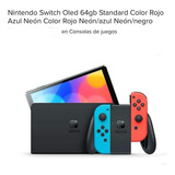 Nintendo Switch 32gb New Color  Rojo Neón, Azul Neón Y Negro