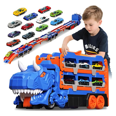 Set De Juguete De Dinosaurio Transformable De Doble Vía Con