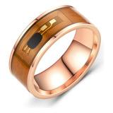 Anillo Inteligente Orfi Nfc De Acero Inoxidable Con Patrón D