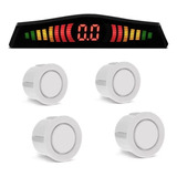 Sensor De Estacionamento Ré 4sensor Sinal Sonoro 22mm Branco