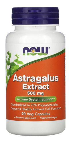 Astragalus Erva Chinesa 500mg Now Foods 90vcaps