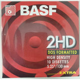 Caja De 10 Diskettes 5 1/4 Nuevos En Celofan - Basf 2hd