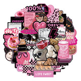 Pink Emo Gotico Cute Stickers 50 Calcomanias Pvc Vs Agua
