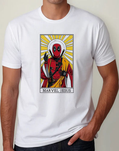 Playera Heroe Villano Wilson Arma Deadpool Marvel Jesus