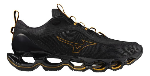 Tênis Mizuno Wave Prophecy13 - Preto/dourado