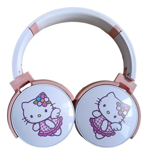 Audífonos De Diadema Bluetooth Hello Kitty Rosa Niños