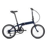 Bicicleta Urbana Plegable Tern Link A7 R20 Único Frenos V-brakes Cambio Shimano Tourney Color Midnight Grey Con Pie De Apoyo  