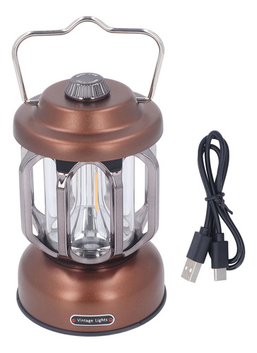 Farol De Camping Retro, Vintage, Tipo C, Recargable