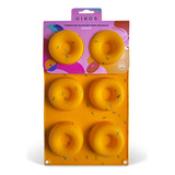 Forma De Silicone Para Bolinho Donuts - Oikos Laranja