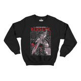 Pullover Sudadera Berserk Guerrero Negro Anime Guts