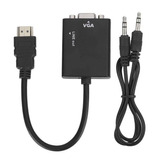 Adaptador Hdmi Macho A Vga Hembra Con Audio