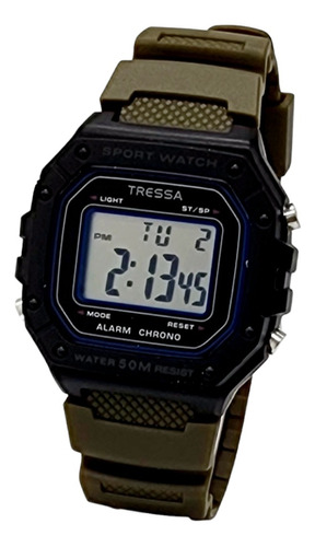 Reloj Tressa Digital Hombre Sumergible Garantía  Burk