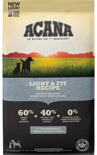 Acana Light And Fit Para Perros 2 Kg Bolsa