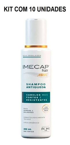 Kit Imecap Hair Max Shampoo Antiqueda Com 10un De 200ml Cada
