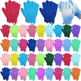 72 Guantes Exfoliantes De Doble Cara Con Lazo Para Colgar, E