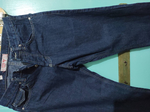Jeans De Color Azul Oscuro Hombre T 42 C/botones.