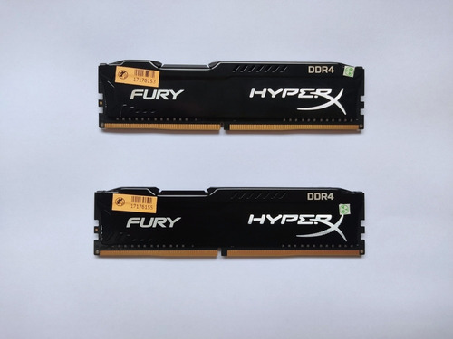 Kit Duas Memórias Ram Hyperx Fury 2x4 Gb 2400 Mhz 