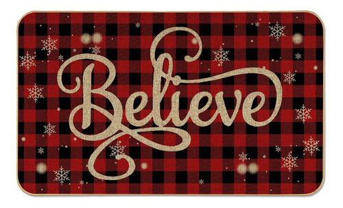 Tapete Decorativo De Navidad Believe Para Puerta, Diseo A Cu