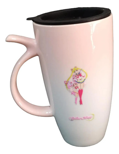 Taza De Cerámica Tipo Termo Con Tapa Sailor Moon Y My Melody