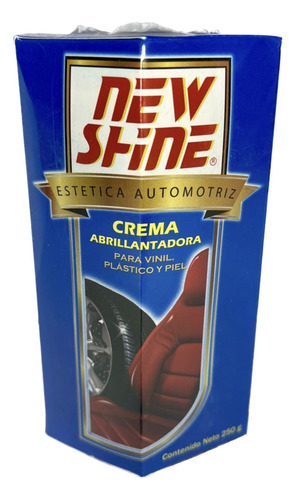New Shine / Crema Abrillantadora Para Vinil, Plastico Y Piel Color Blanco