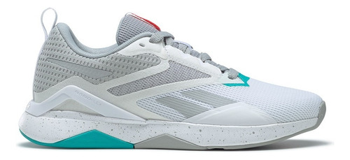 Tenis Deportivos Reebok Nanoflex V2 Para Mujer Color Pure Grey 3 / Ftwr White / Classic Teal Diseño De La Tela Breathable Feel Talla 22