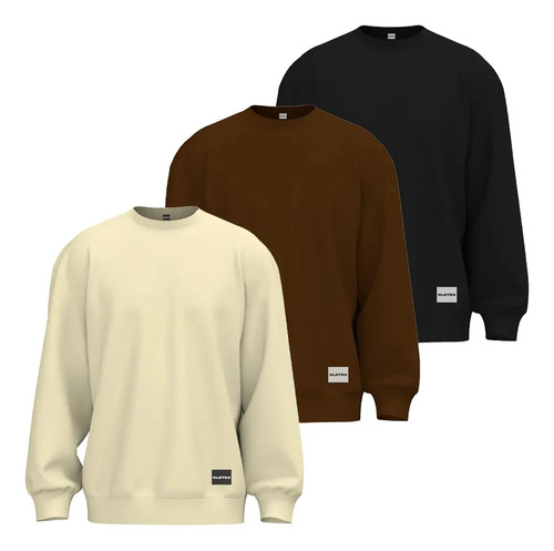 Pack X3 Buzo Hoodie Oversize Algodón Frizado Clotex Premium! | Envío gratis