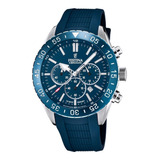 Reloj Festina F20515/1 Azul Hombre Color De La Correa Plateado