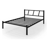 Cama Casal Bruna 100% Aço Estilo Industrial Ferro Reforçada