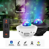 Proyector Galaxia Parlante Bluetooth Luz De Noche C/remoto Color De La Estructura Blanco