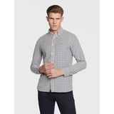 Camisa A Cuadros Vichy Slim Fit Gris Tommy Hilfiger