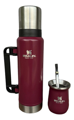 Set Matero Kit Tipo Stan Ley Termo 1.3l + Mate + Bombilla