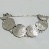 Pulsera De Plata Con Monedas Peruanas (b1108)