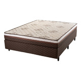 Cama Box Casal Molas Ensacadas Com Base Sommier 138x188x58cm