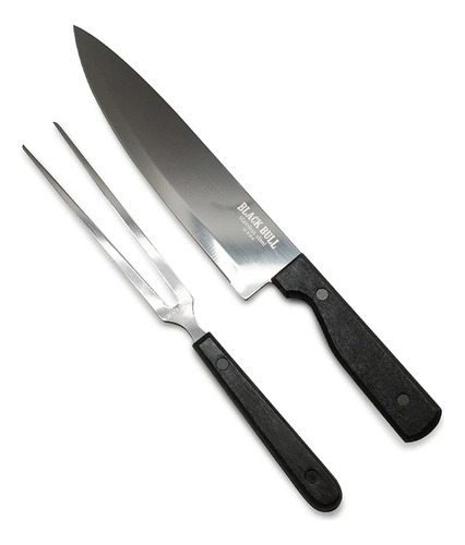 Set Parrillero Cuchillo + Tenedor Asado Black Bull